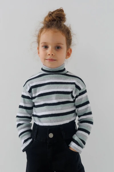 Водолазка с узором детская Happy Kids 4480 110 см Оливковый (2000989897057W)