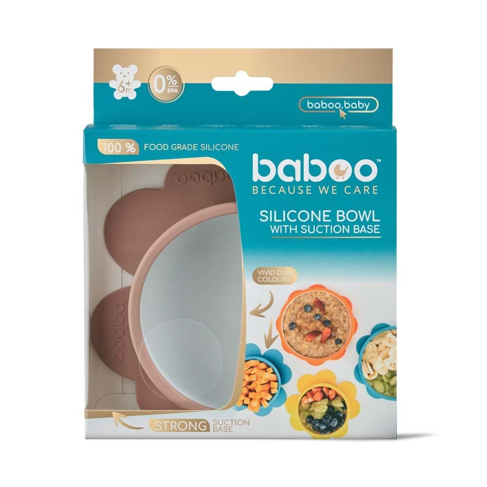 Мисочка силіконова BABOO 9-035 від 6 місяців з основою-присоскою Какао (5057778090356)  Фото №5