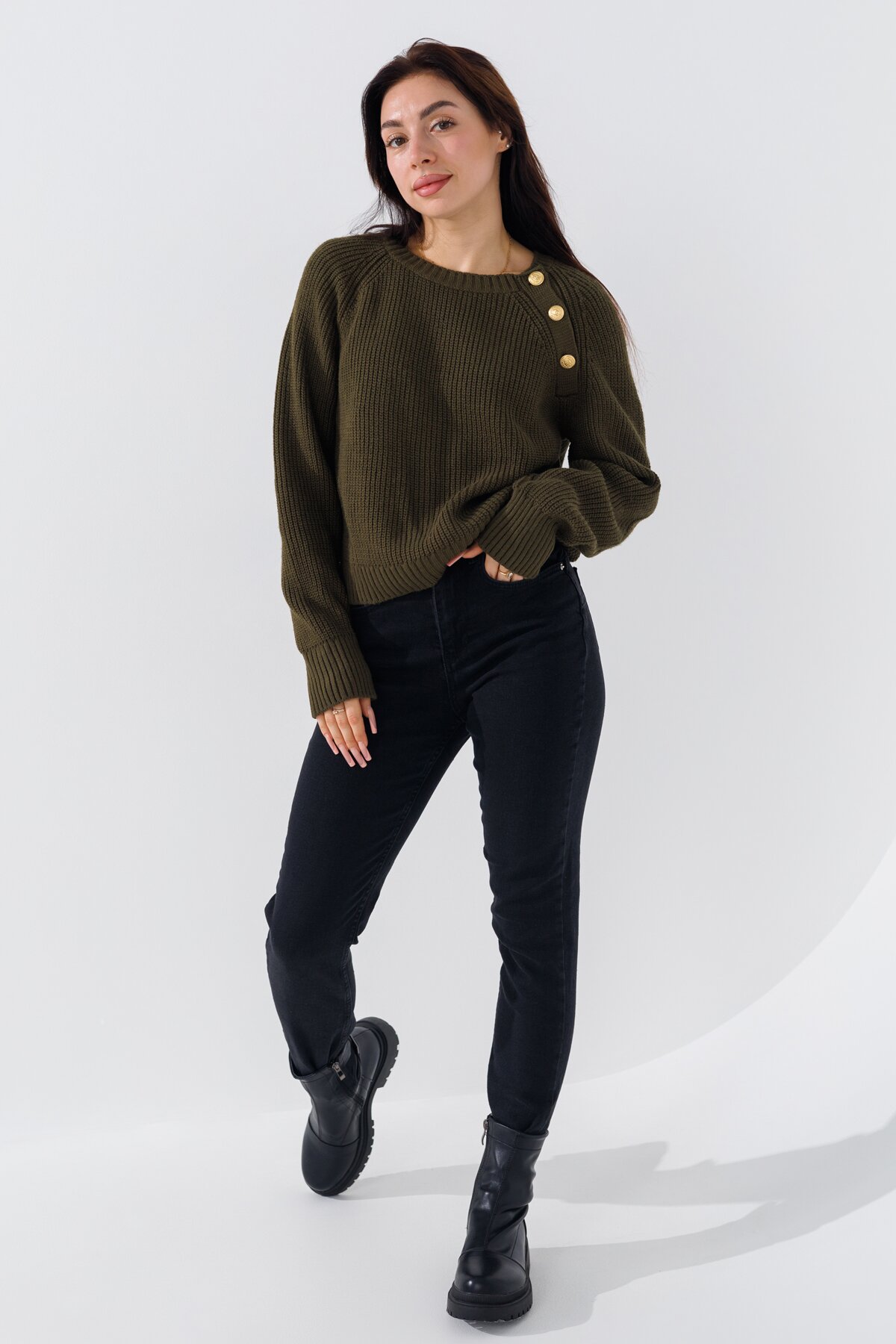Джинси Slim Fit жіночі Karol 23321-S 34 Чорний (2000990248305D)  Фото №0