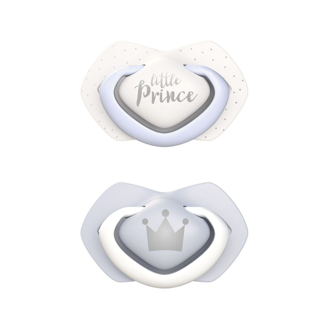 Пустушка силіконова симетрична 0-6 міс ROYAL BABY 2 шт. - блакитна 22/650_blu (2000904382958)  Фото №0