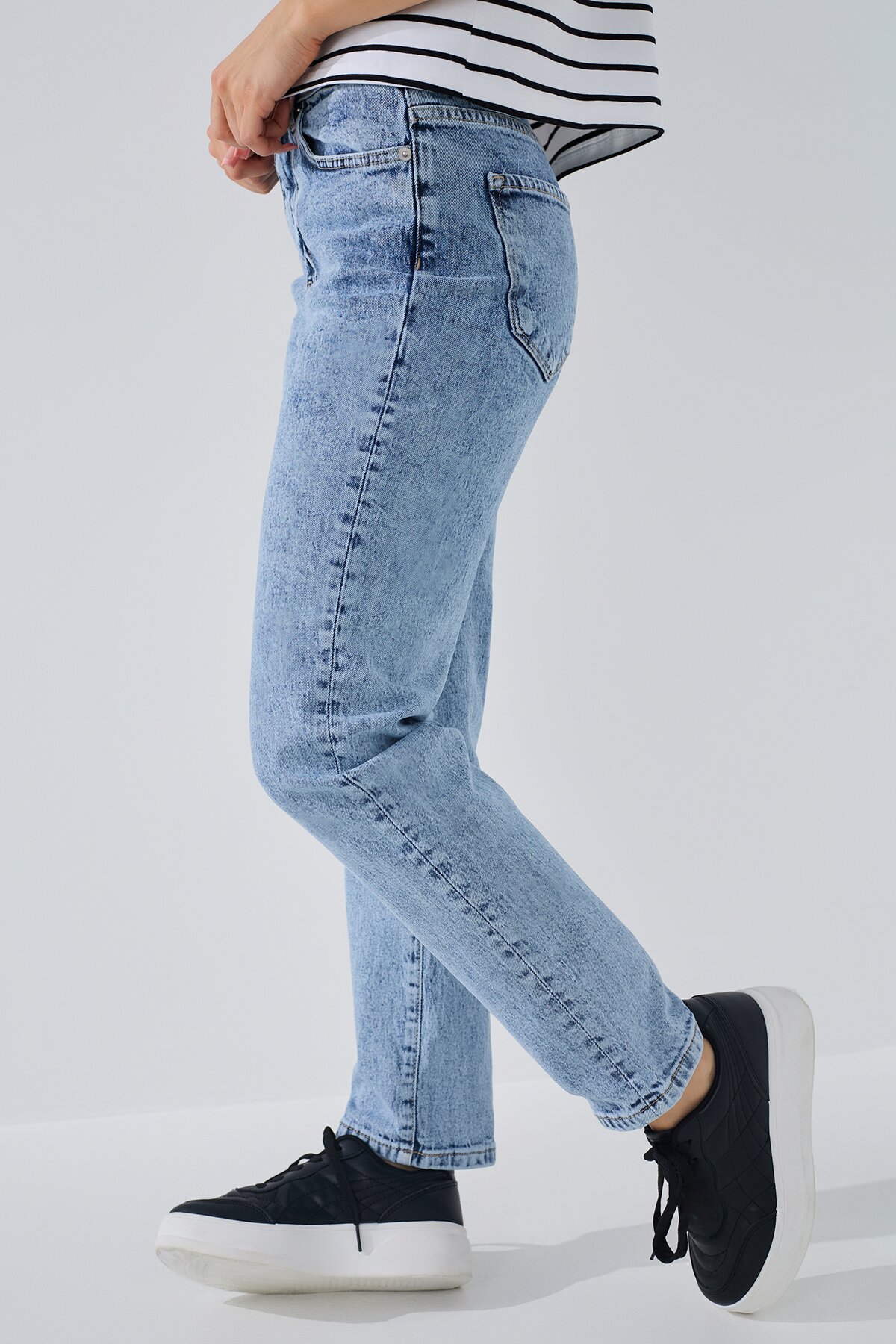 Джинсы Mom Fit женские 3940 baza 36 Синий (200099030305114D)  Фото №2