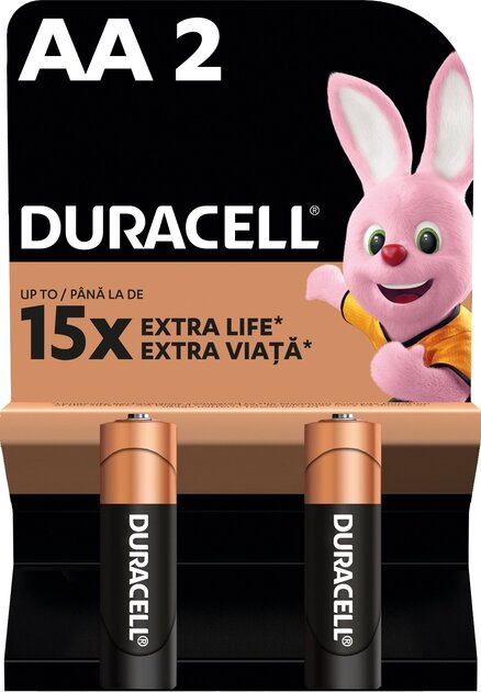 Батарейки Duracell 5015103 AA (LR6) 1.5V 2 шт (5000394076921)  Фото №0