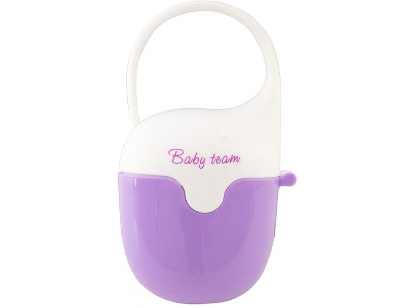 Контейнер для пустушки 3301 фіолетово-білий BABY TEAM (2000903612834)  Фото №0