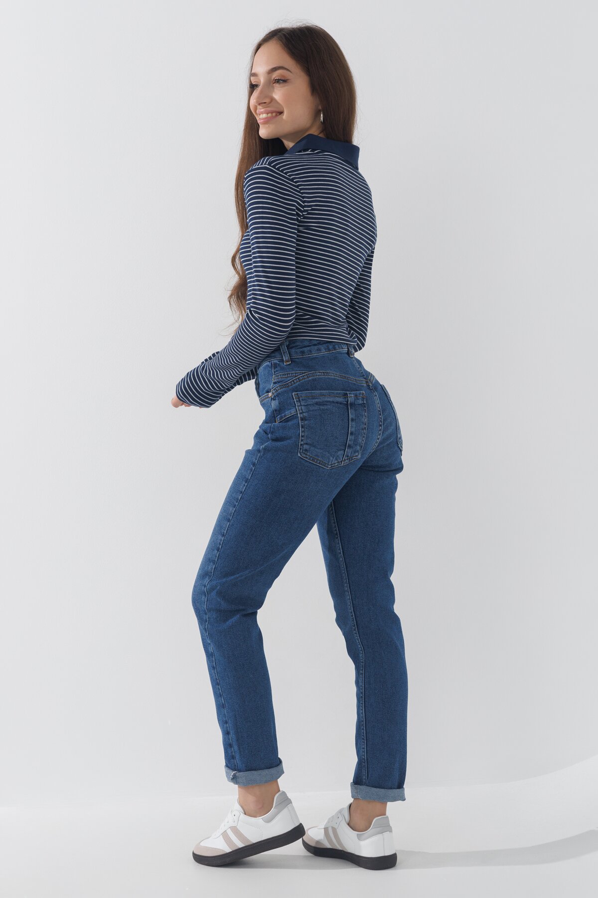 Джинси Slim Fit жіночі Karol 23321 34 Синій (2000990248220D)  Фото №2