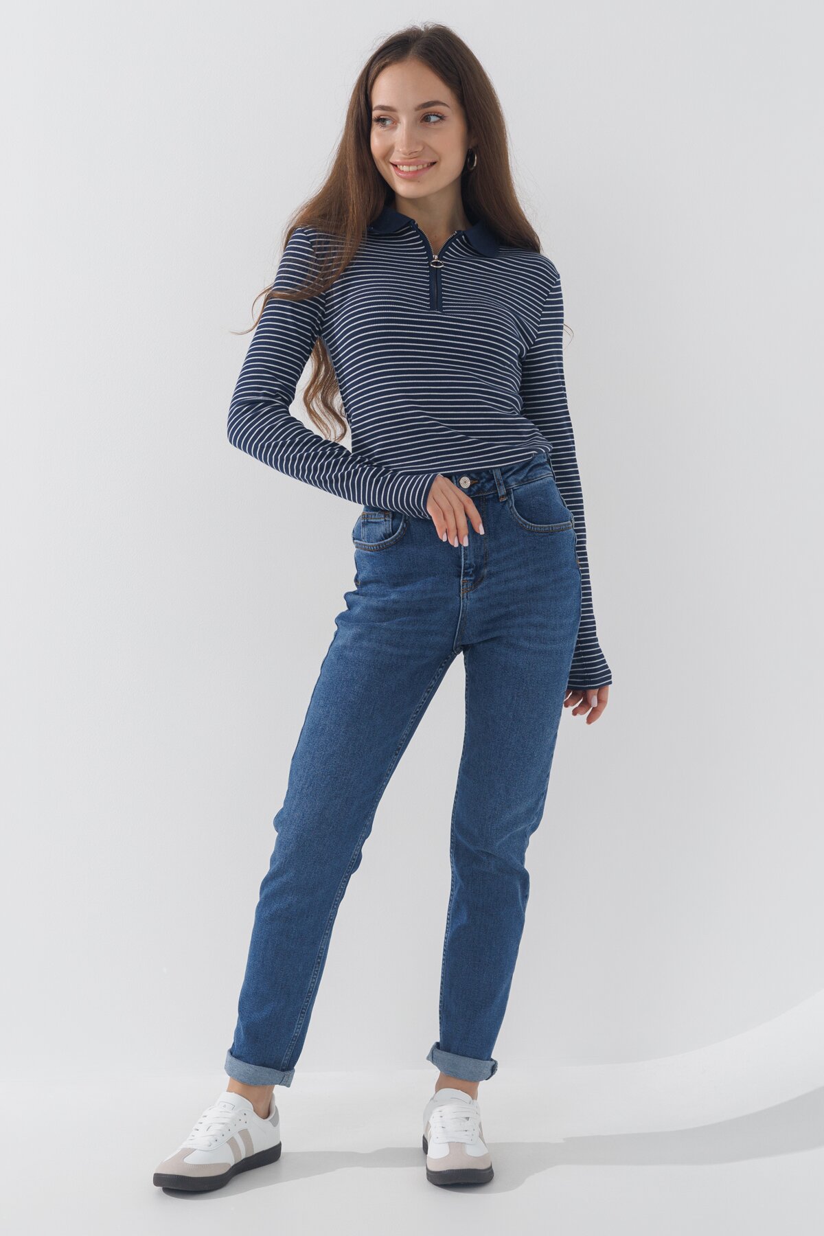 Джинси Slim Fit жіночі Karol 23321 34 Синій (2000990248220D)  Фото №1