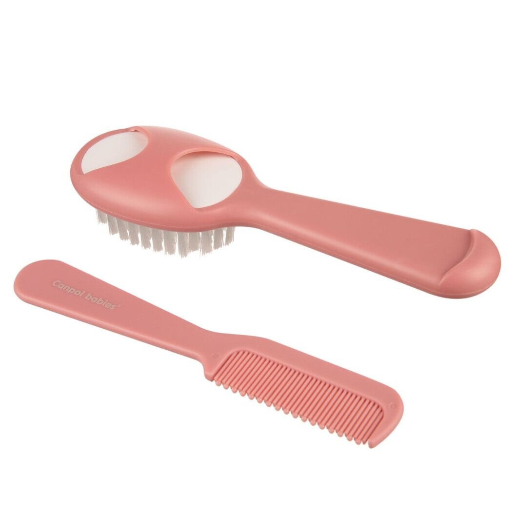 Щетка для волос с расческой Tigres Canpol babies 56/160 pink Розовый (5903407561608)  Фото №0