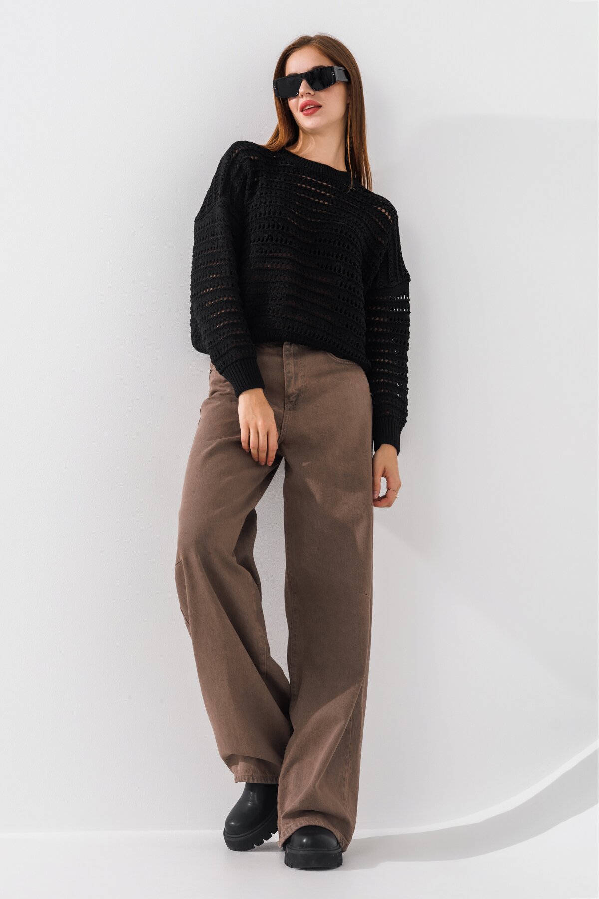 Джемпер однотонний жіночий Femme 2024 One Size Чорний (2000990221469D)  Фото №1