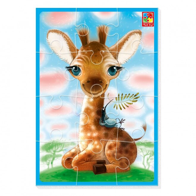 М&#039;які пазли А5 &quot;Жираф&quot; Vladi Toys VT1103-94 (4820234764457)  Фото №0