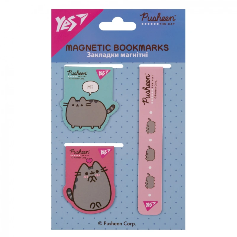 Закладка-магнит &quot;Pusheen&quot; Yes 708 350 3 шт. Разноцветный  Фото №0