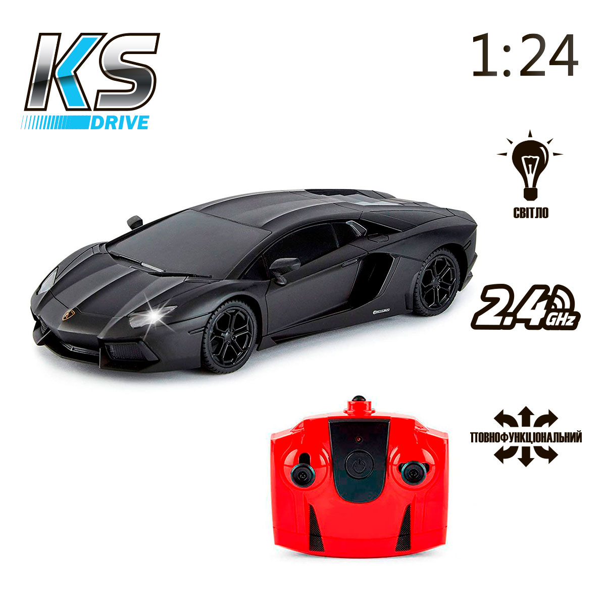 Автомобиль LAMBORGHINI AVENTADOR LP 700-4 KS Drive 124GLBB Черный  Фото №5