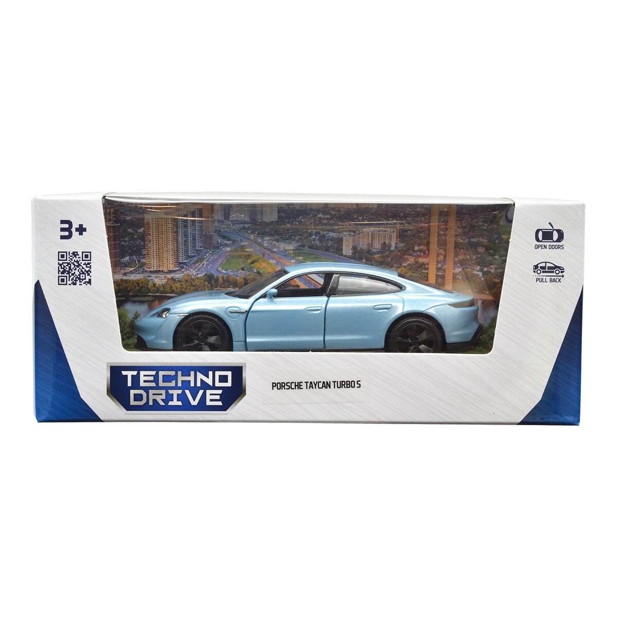 Автомодель Porsche Taycan Turbo S TechnoDrive 250335U Синий (4895065079421)  Фото №8