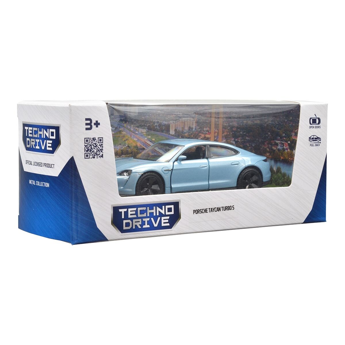 Автомодель Porsche Taycan Turbo S TechnoDrive 250335U Синий (4895065079421)  Фото №9