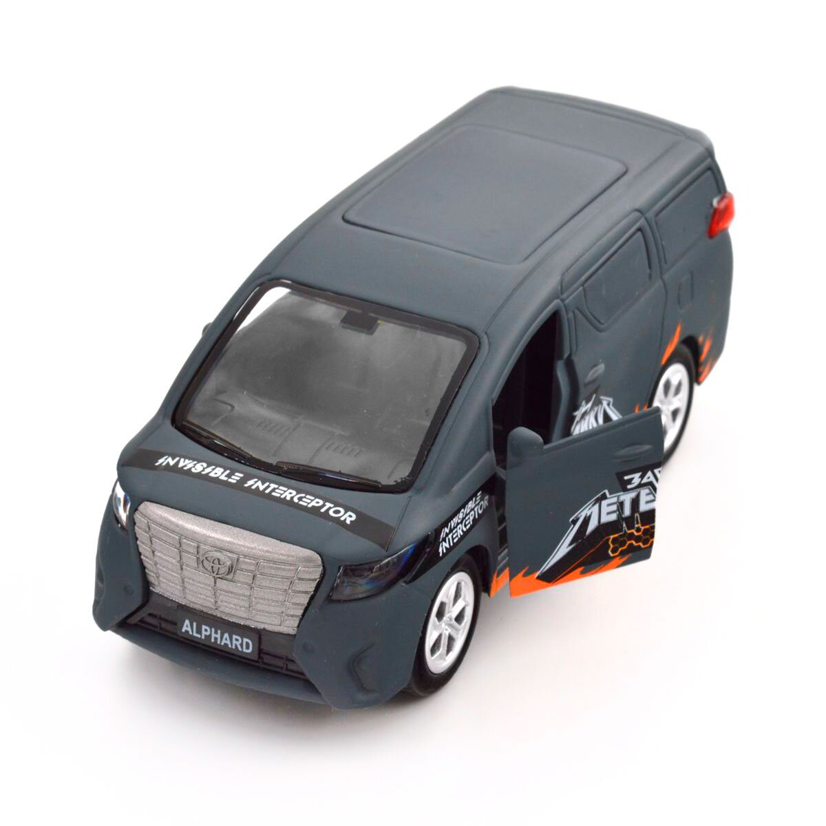 Автомодель &quot;Шевроны Героев&quot; Toyota Alphard &quot;Отряд бабочек&quot; TechnoDrive KM6011 Темно-серый (6974465201842)  Фото №14