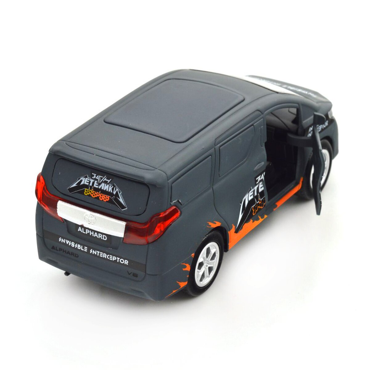 Автомодель &quot;Шевроны Героев&quot; Toyota Alphard &quot;Отряд бабочек&quot; TechnoDrive KM6011 Темно-серый (6974465201842)  Фото №1