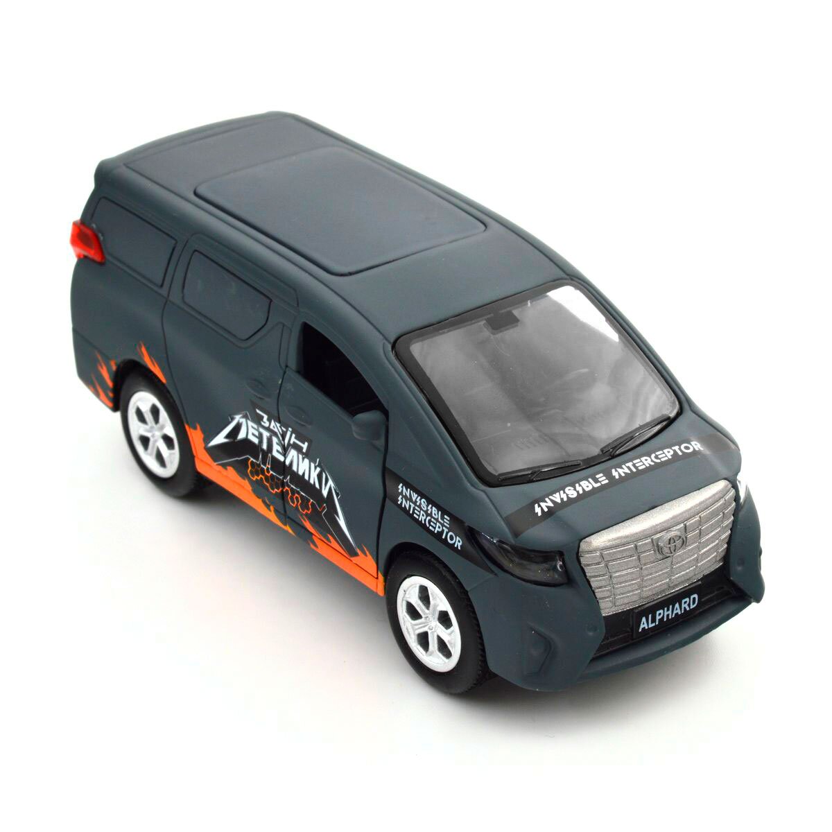 Автомодель &quot;Шевроны Героев&quot; Toyota Alphard &quot;Отряд бабочек&quot; TechnoDrive KM6011 Темно-серый (6974465201842)  Фото №12