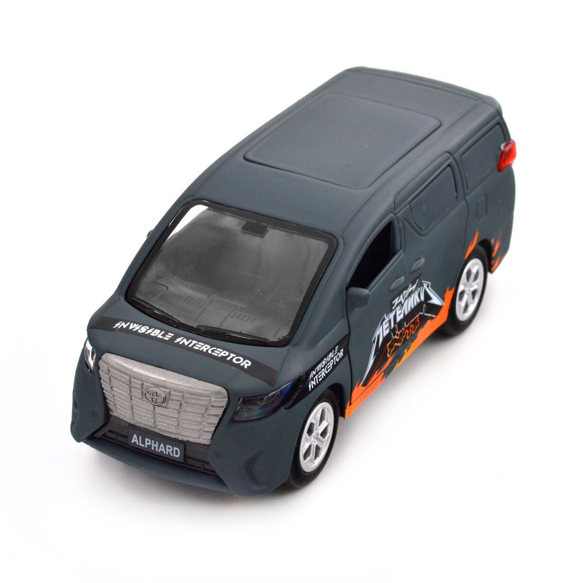 Автомодель &quot;Шевроны Героев&quot; Toyota Alphard &quot;Отряд бабочек&quot; TechnoDrive KM6011 Темно-серый (6974465201842)  Фото №0