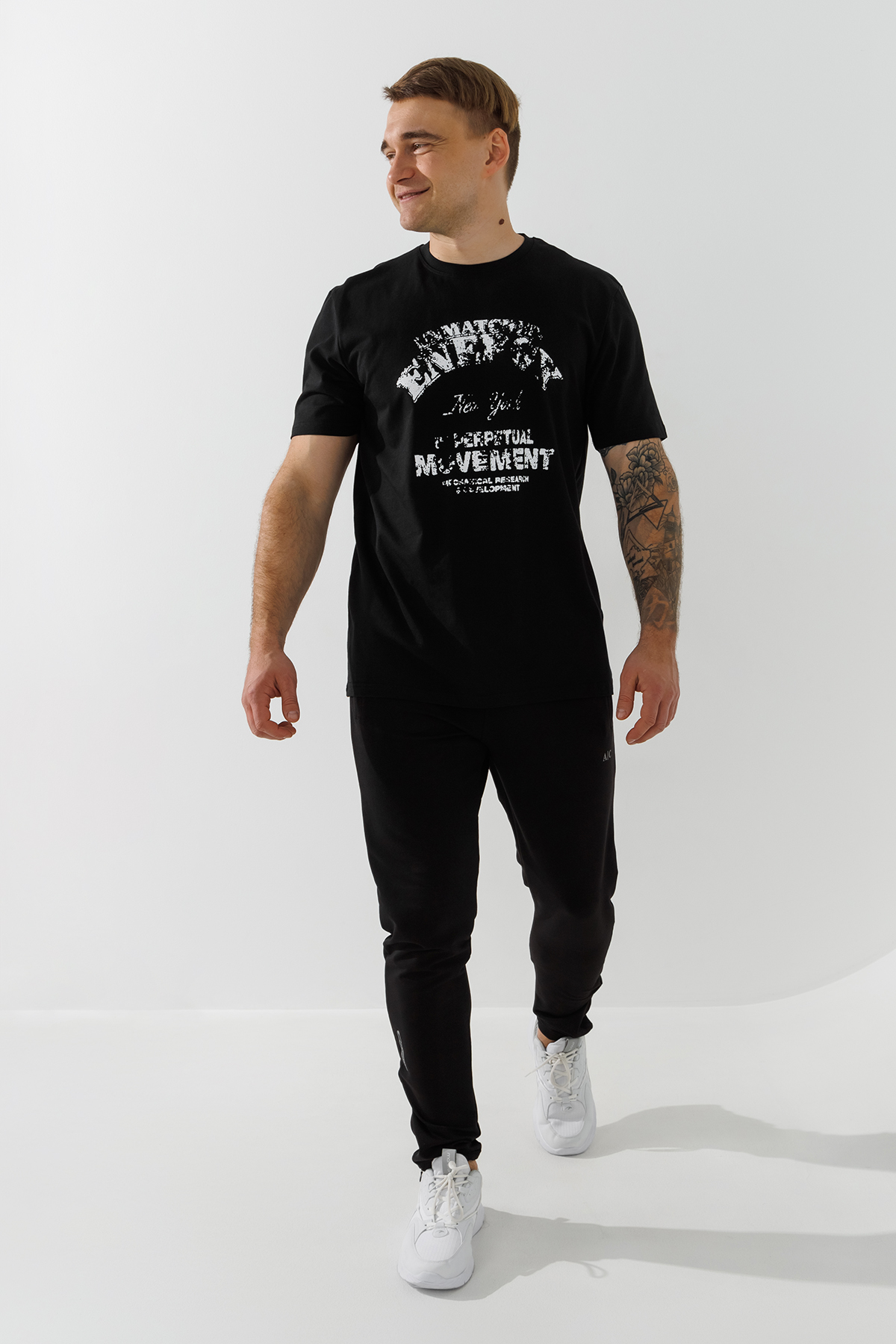 Спортивные штаны зауженные мужские CLUB ju CJU6034-6103 S Черный  Фото №0