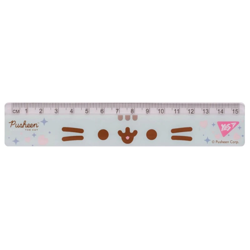 Лінійка &quot;Pusheen&quot; Yes 370682 15 см  Блакитний