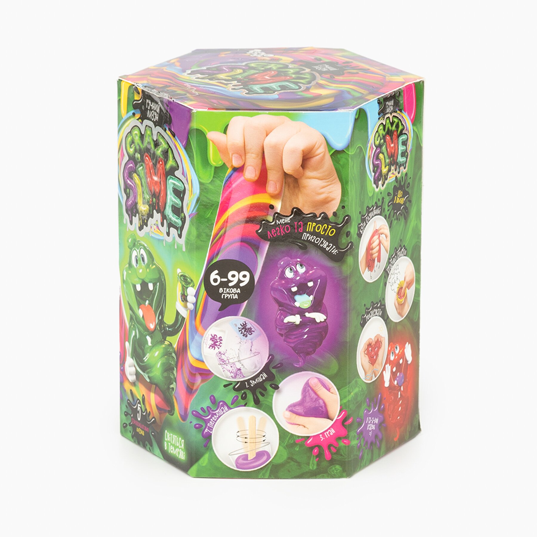 Безпечний освітній набір для проведення дослідів &quot;Crazy Slime&quot; Danko Toys SLM-01-01U Різнокольоровий (2000902321386)  Фото №0