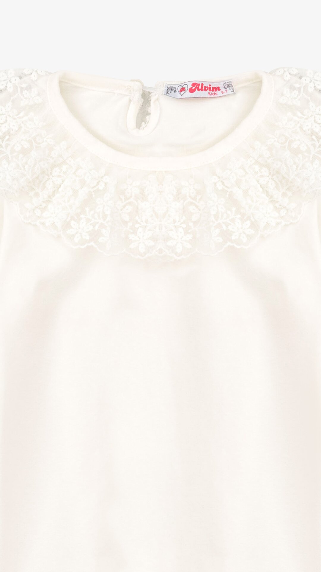 Блуза трикотажная для девочки Aura Style 866 122 см Молочный  Фото №6