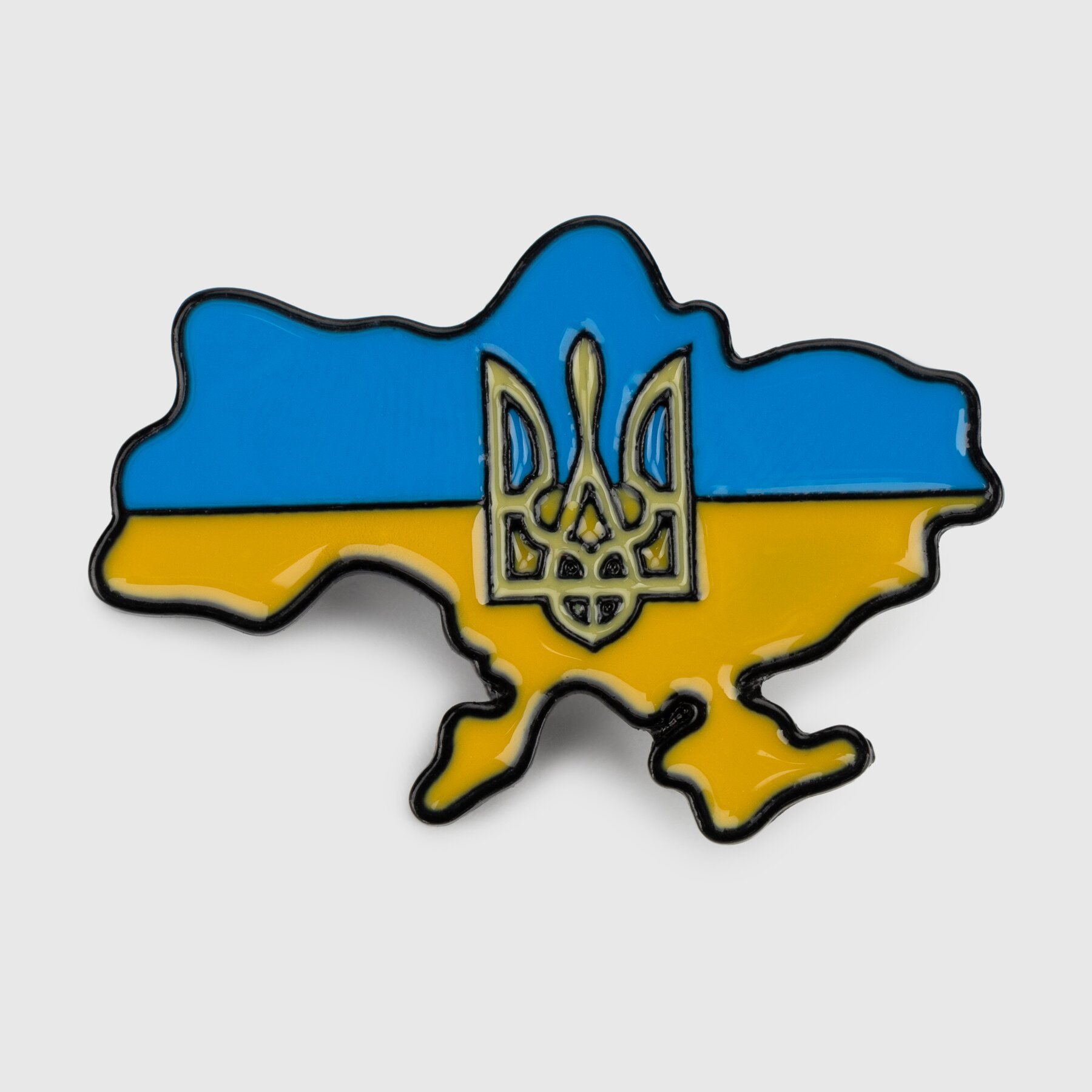 Брошка Мапа України та Герб Різнокольоровий (2000990296382A)  Фото №0