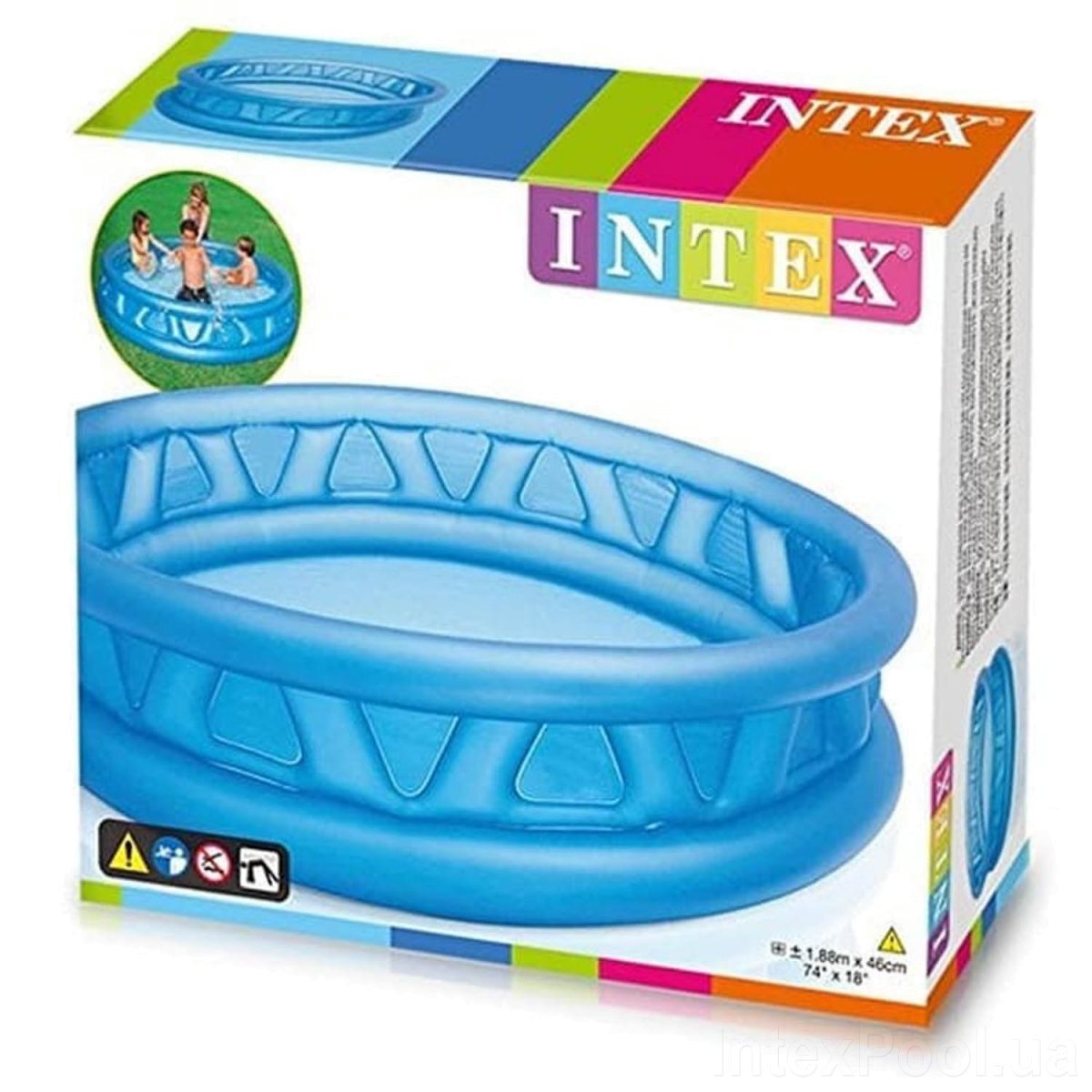 Детский надувной бассейн Intex «Летающая тарелка» (58431) (6903100033012)  Фото №2