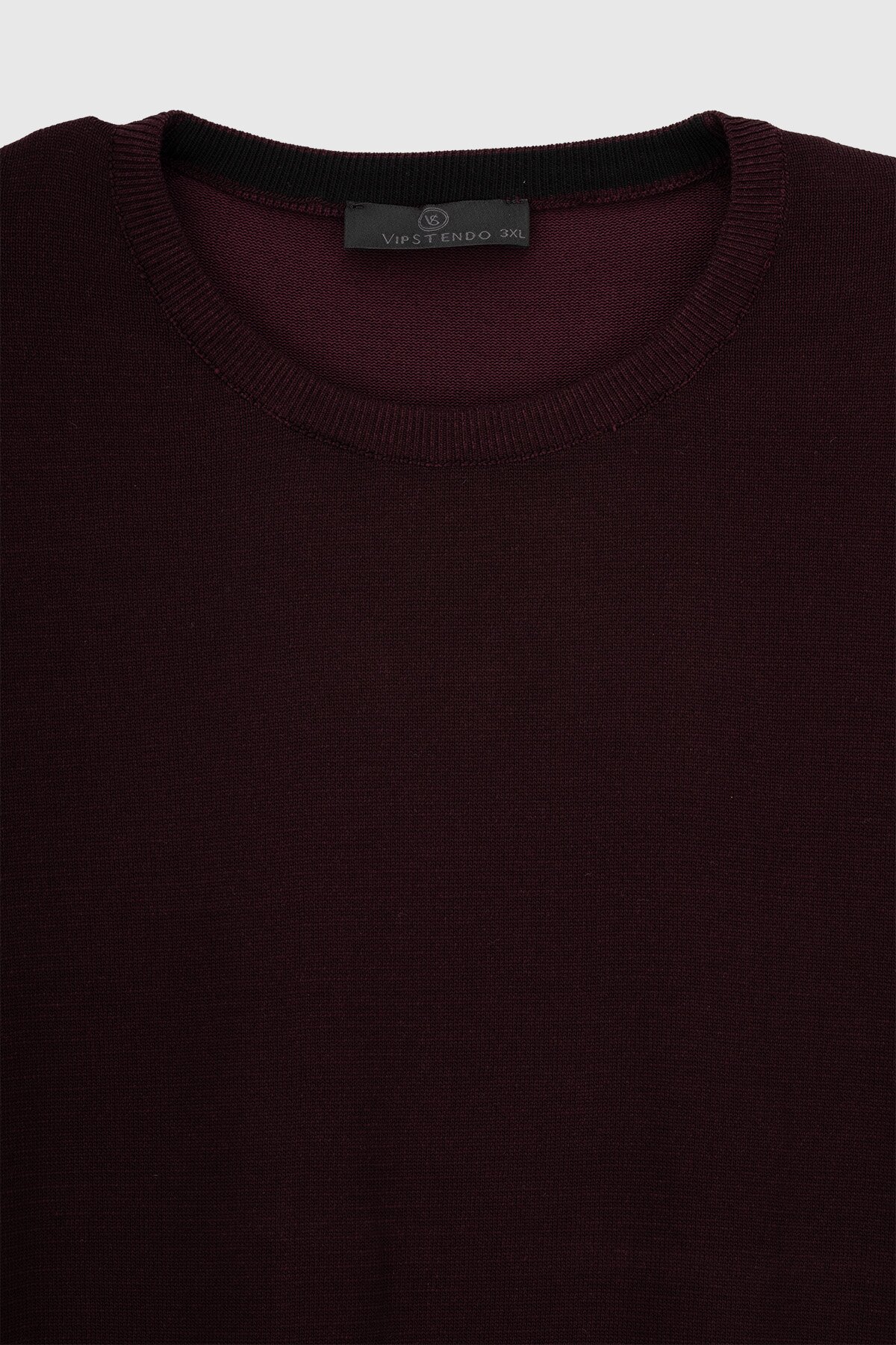 Джемпер однотонний чоловічий Stendo 12210 6XL Бордовий (2000989985808D)  Фото №7