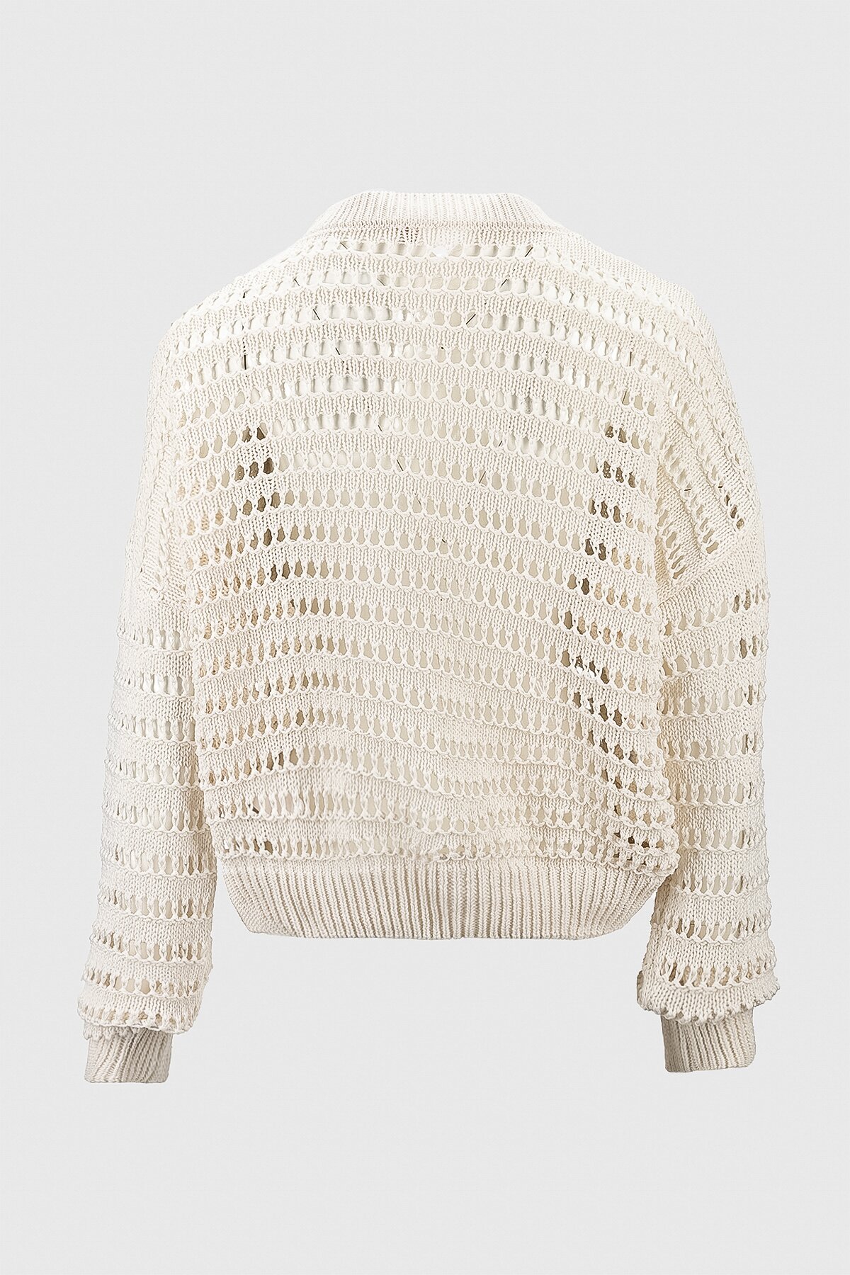 Джемпер однотонний жіночий Femme 2024 One Size Молочний (2000990221452D)  Фото №8