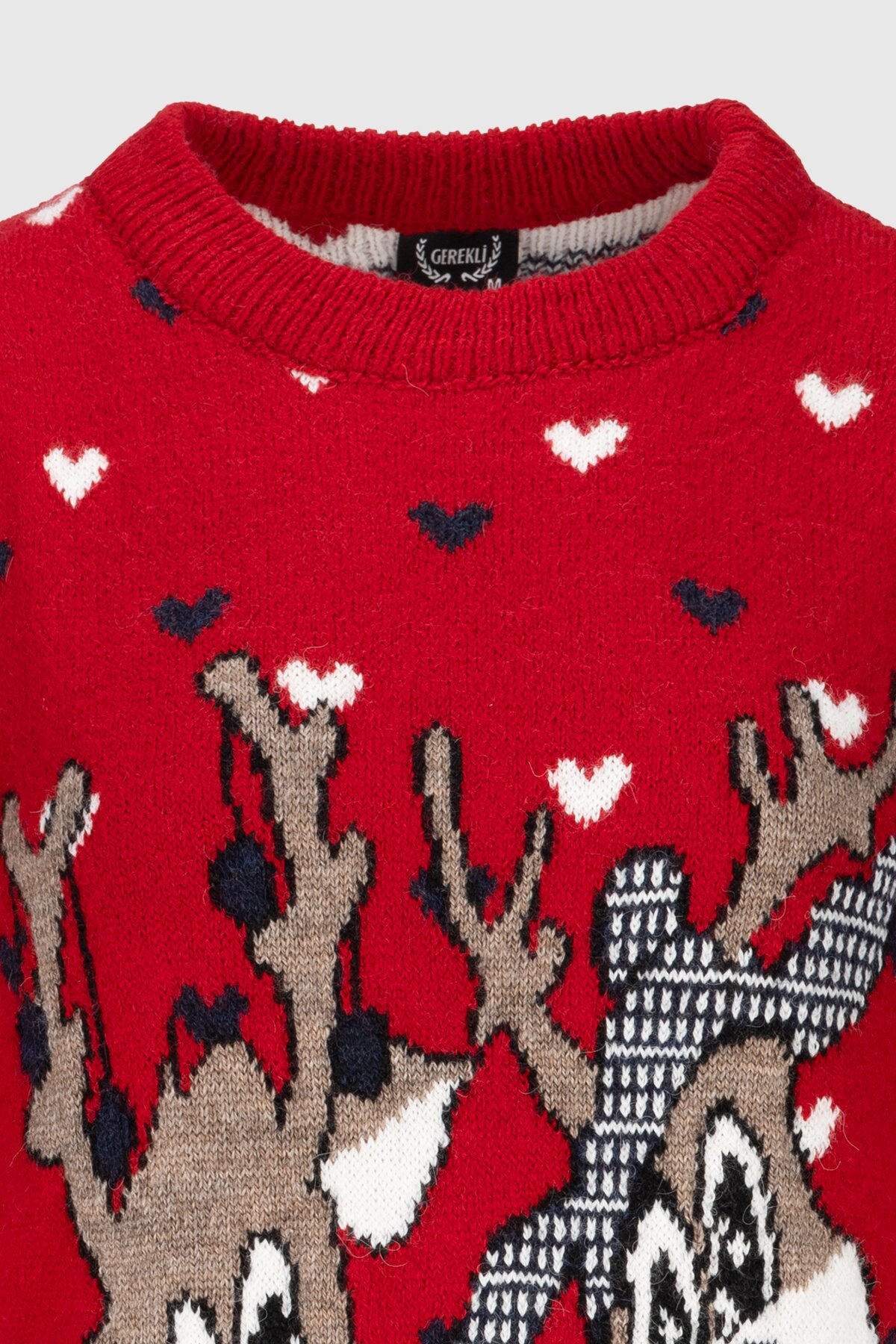 Джемпер с узором женский Gerekli 4374 АА 2XL Красный (2000990165954W)(NY)(SN)  Фото №7