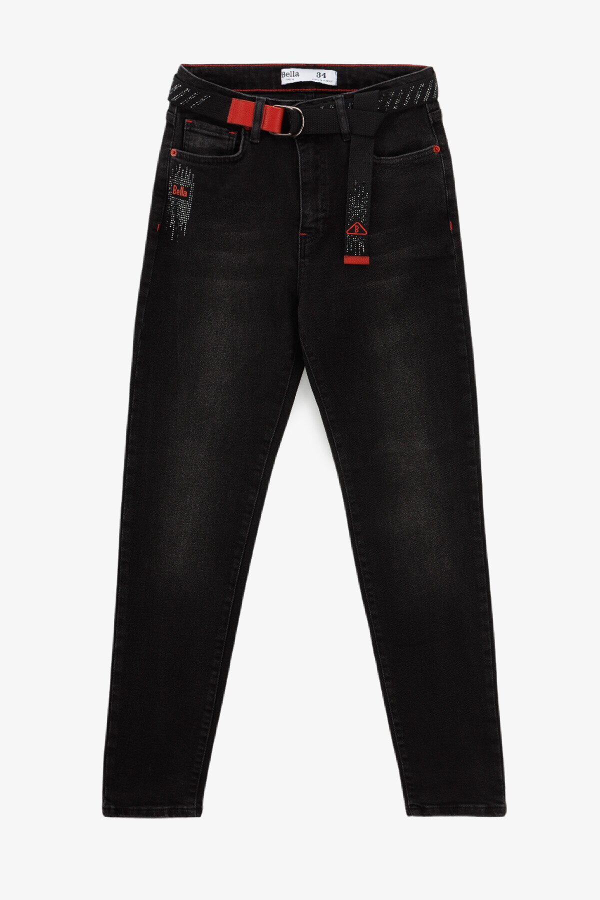 Купити Джинси Mom Fit жіночі Zeo Basic 2260 34 Чорний Артикул: 2000990956170 Фото повноекранне №6