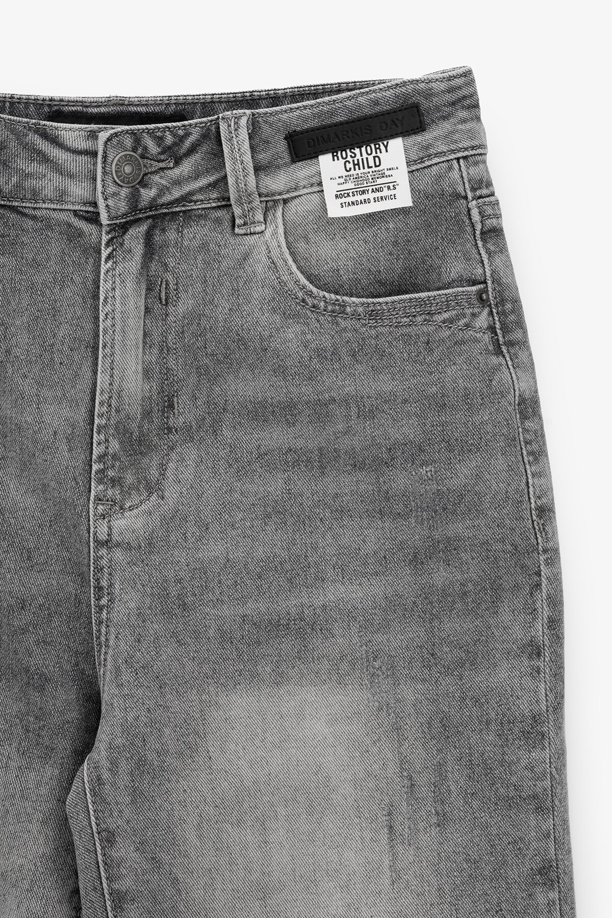 Джинси однотонні Mom Fit жіночі 6453 25 Сірий  Фото №7