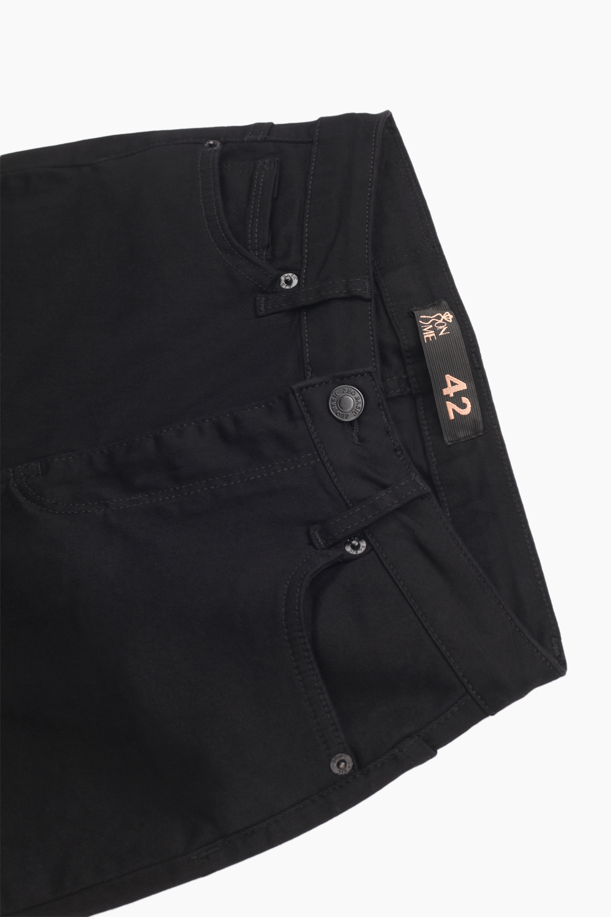 Джинси Slim Fit жіночі On me 2856 baza 32 Чорний (2000989492214D)  Фото №6
