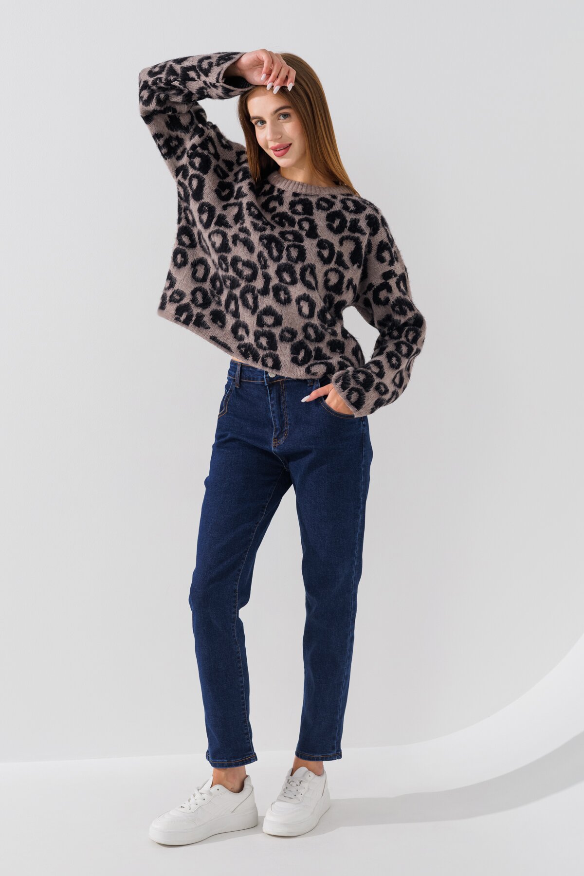 Джинси Mom Fit жіночі 1302 28 Синій (2000990693396D)  Фото №2