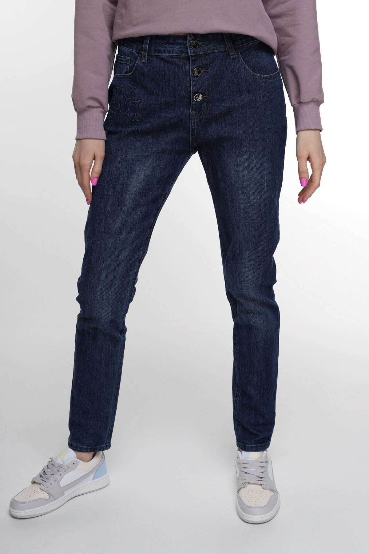 Джинси Mom Fit жіночі 2292 25 Синій (2000989551409D)  Фото №1