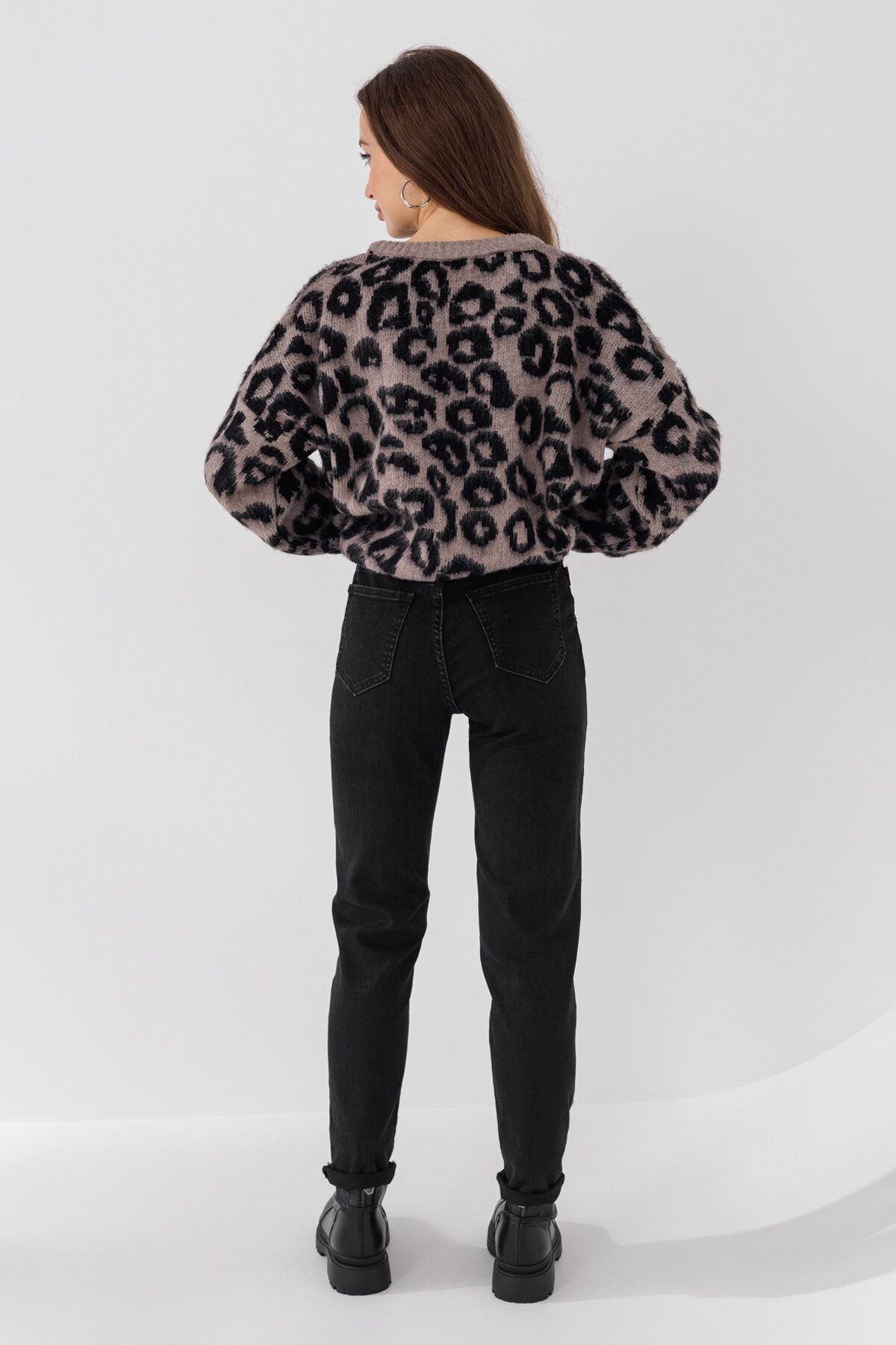 Джинси Mom Fit жіночі 3013 25 Чорний (2000990693334D)  Фото №3