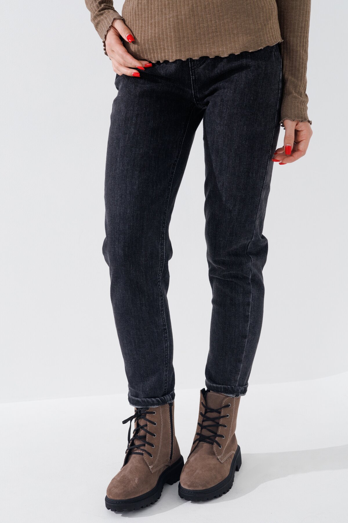 Джинси Mom Fit жіночі 3019 25 Сірий (2000990693457D)  Фото №0