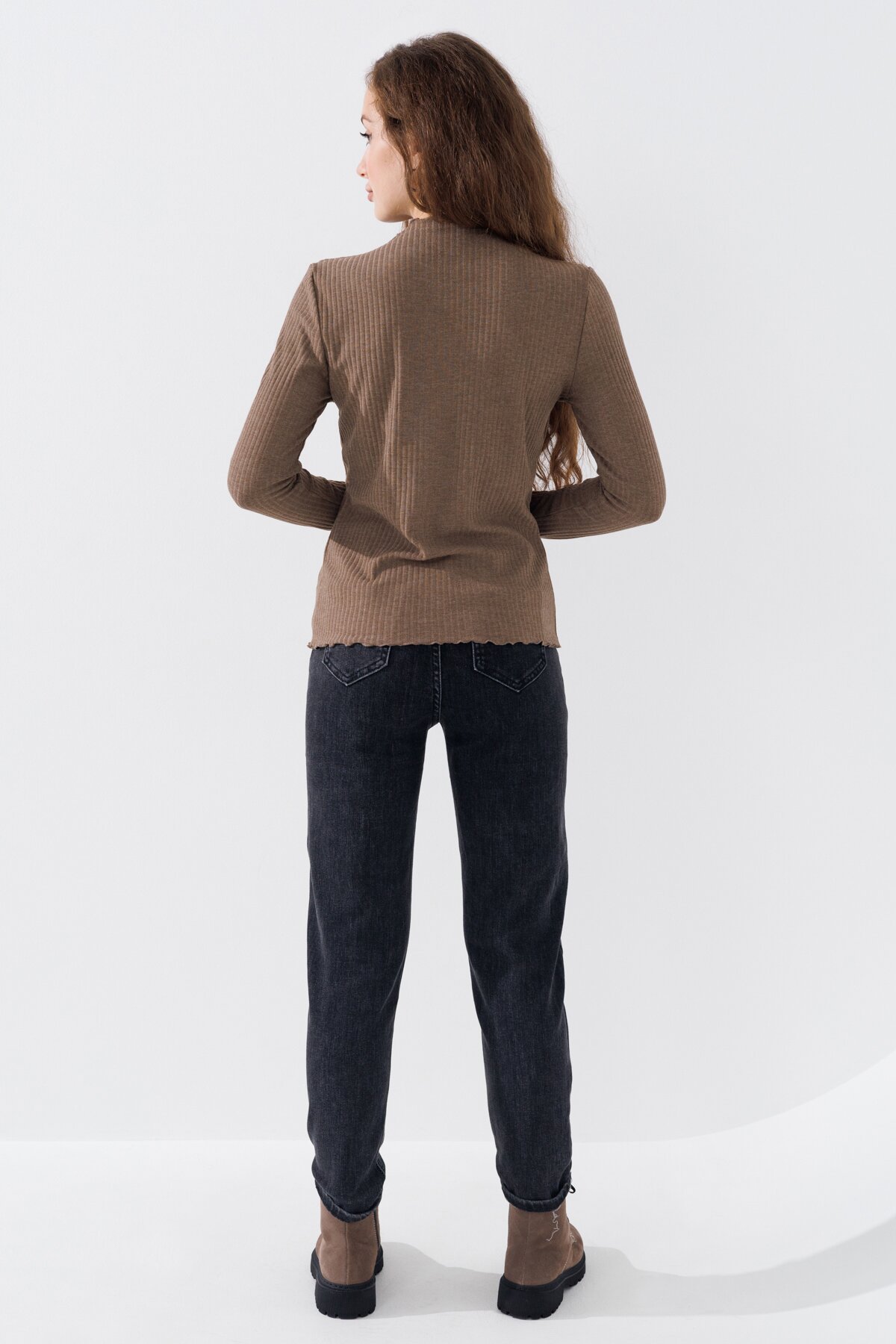 Джинси Mom Fit жіночі 3019 25 Сірий (2000990693457D)  Фото №4