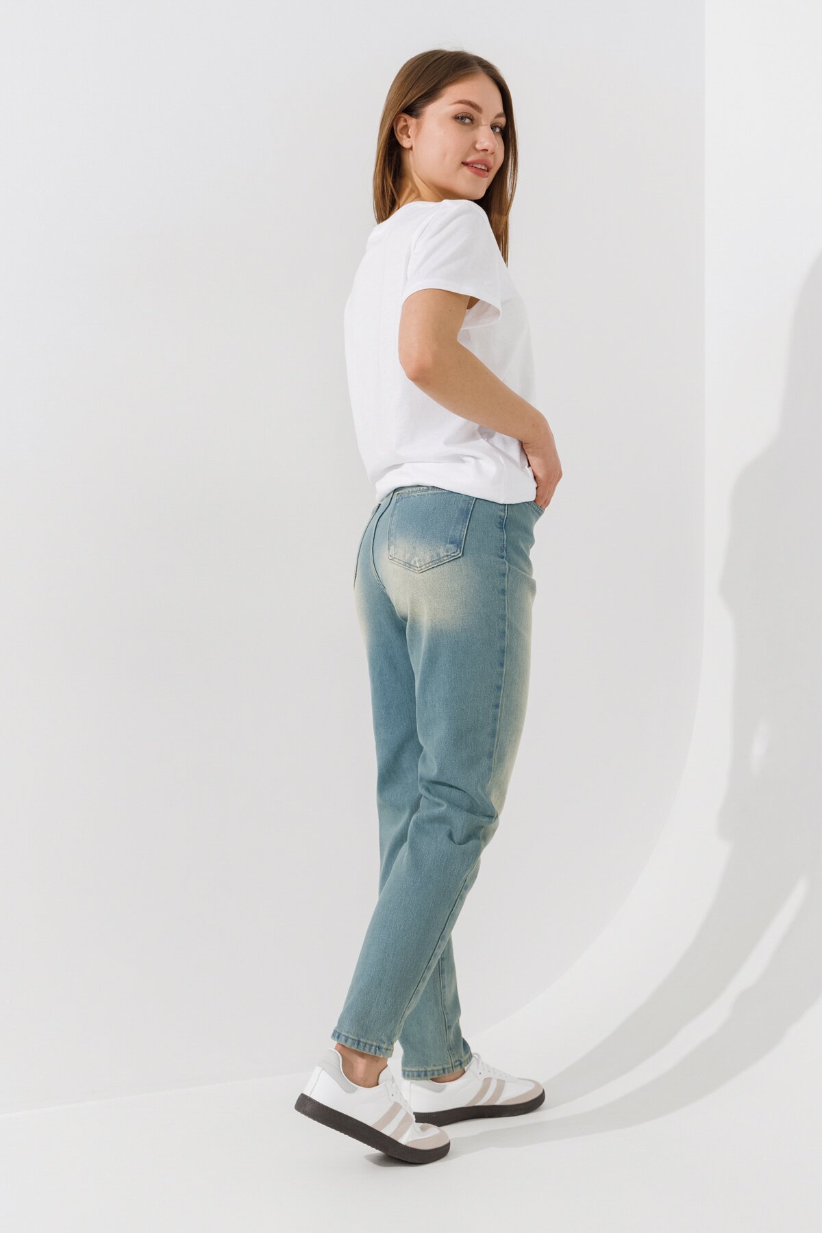 Купити Джинси Mom Fit жіночі Zeo Basic 4155 34 Синій Артикул: 2000990955197 Фото повноекранне №3