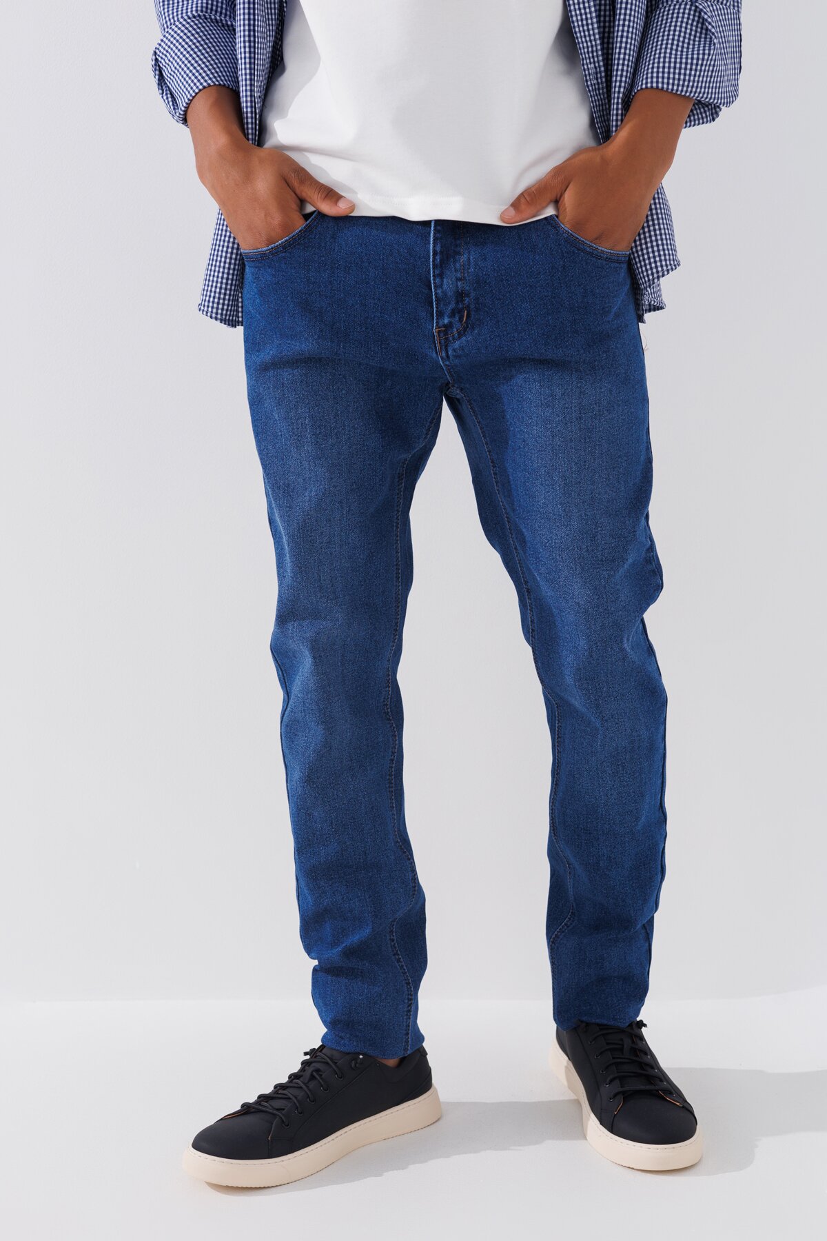 Джинси Slim Fit чоловічі 2271 27 Синій (2000990729361D)  Фото №1