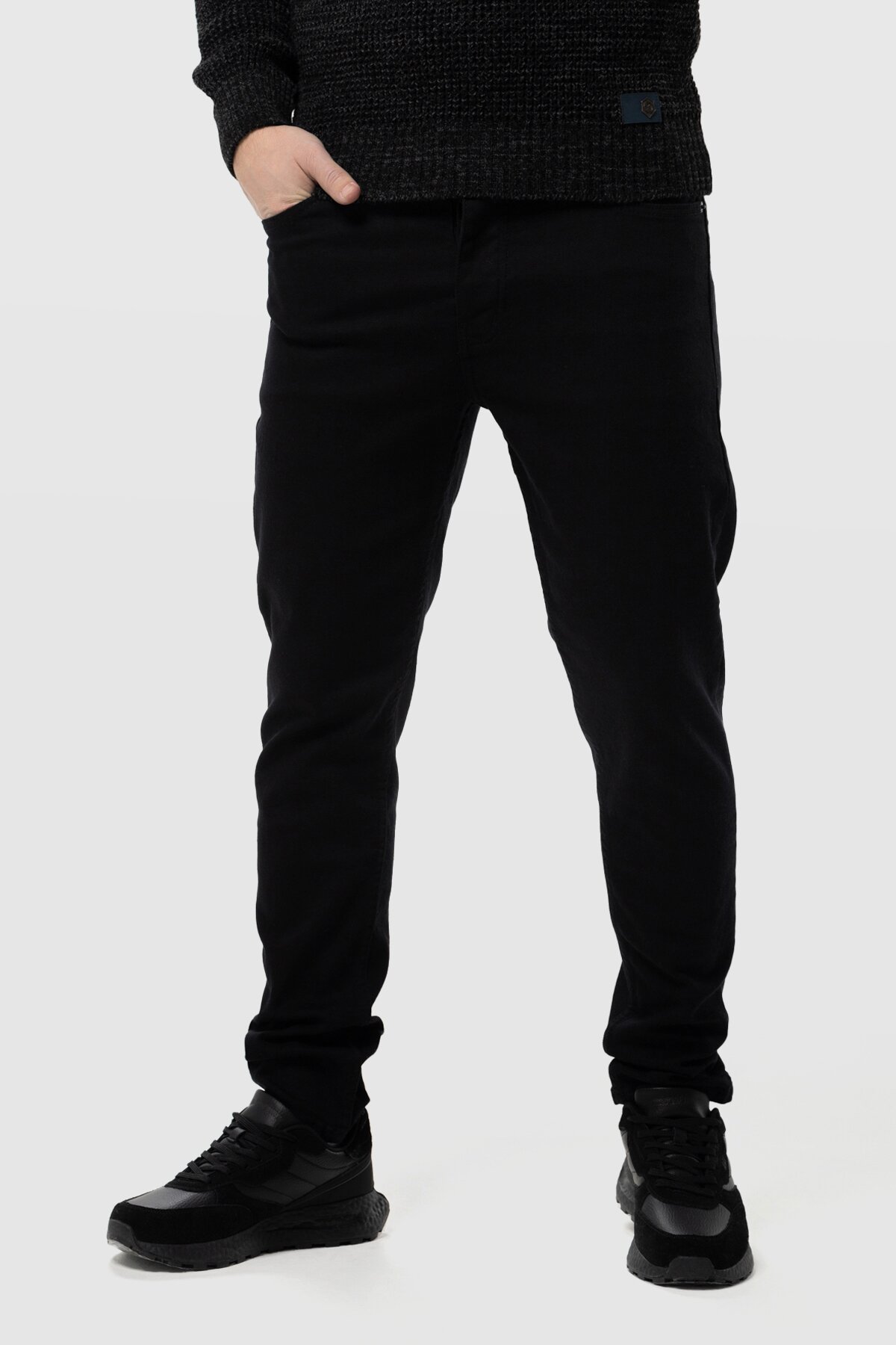 Джинси Slim Fit чоловічі Demos 6291 30 Чорний (2000990252364D)  Фото №0