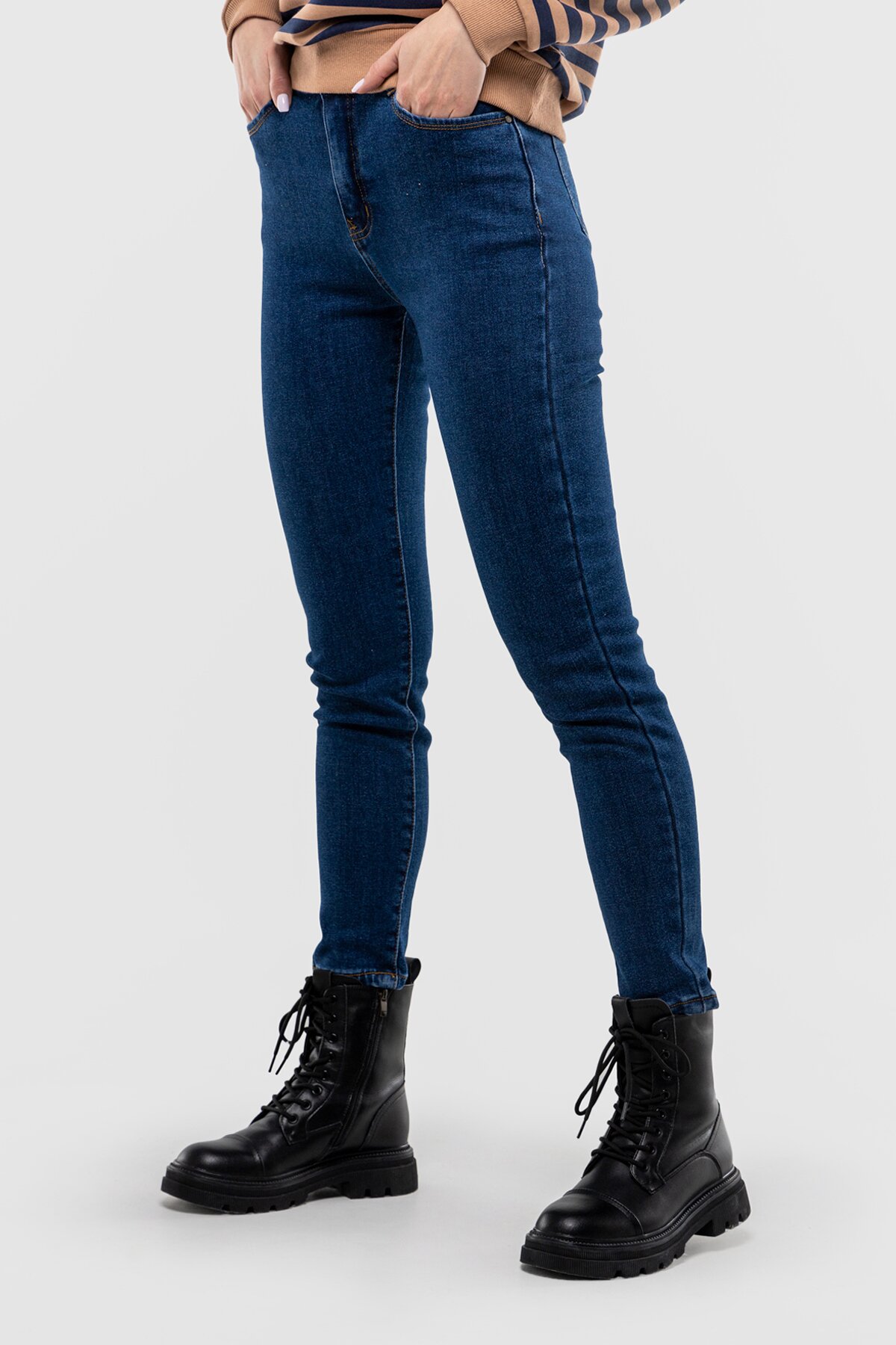 Джинси Slim Fit жіночі 1067 26 Синій (2000990246776W)  Фото №1