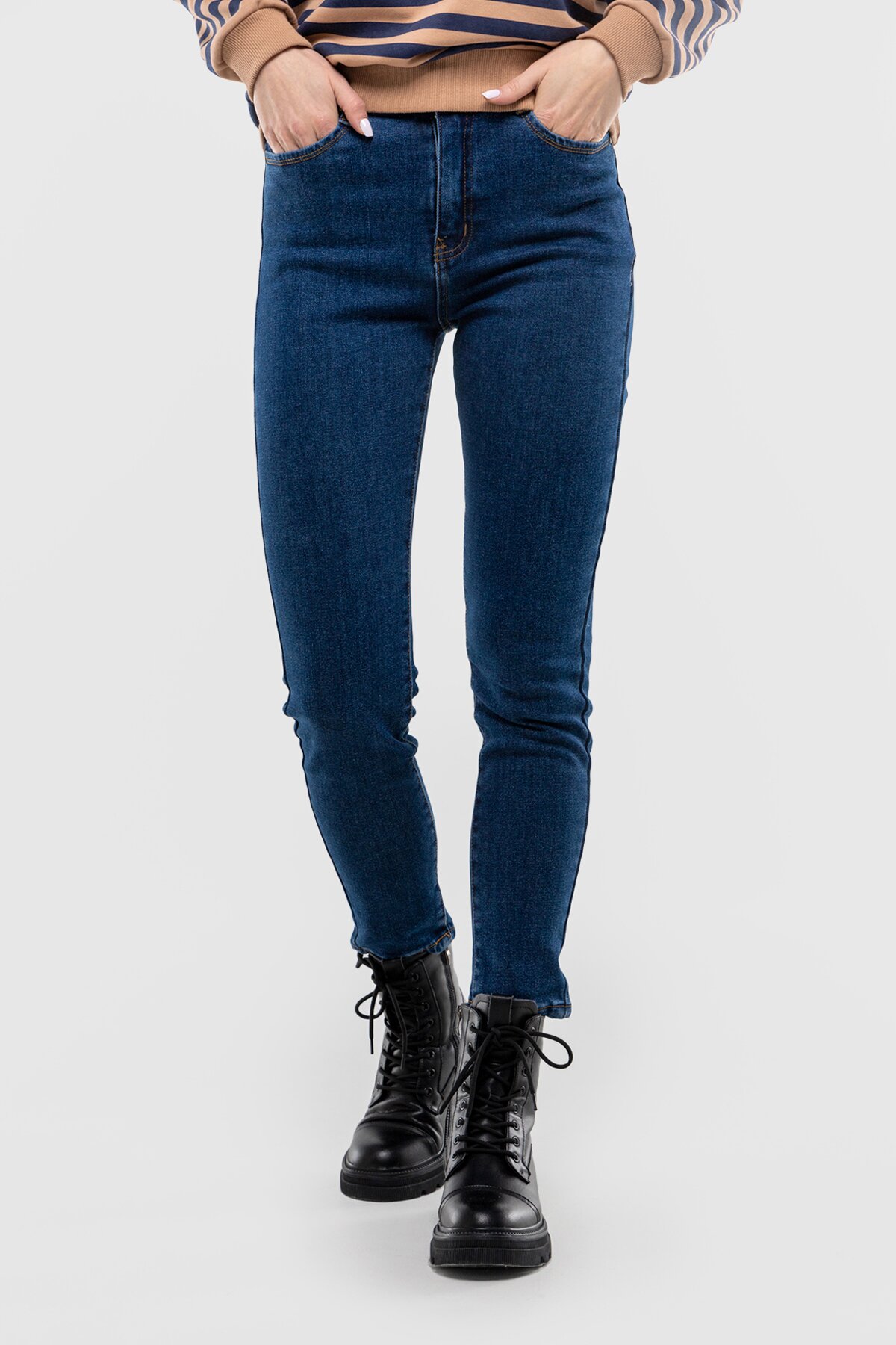 Джинси Slim Fit жіночі 1067 26 Синій (2000990246776W)  Фото №0