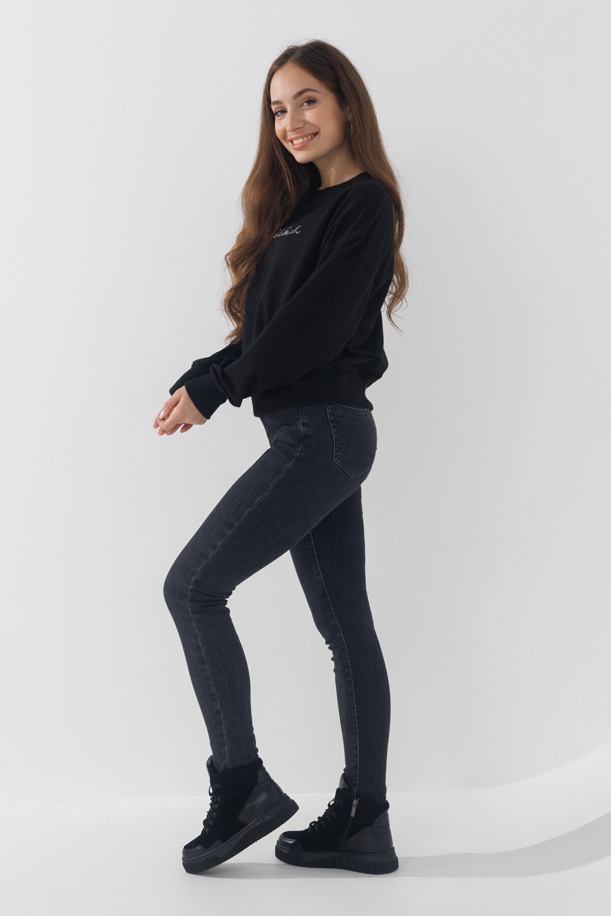 Джинси Slim Fit жіночі A7158 25 Сірий (2000990759863W)  Фото №1