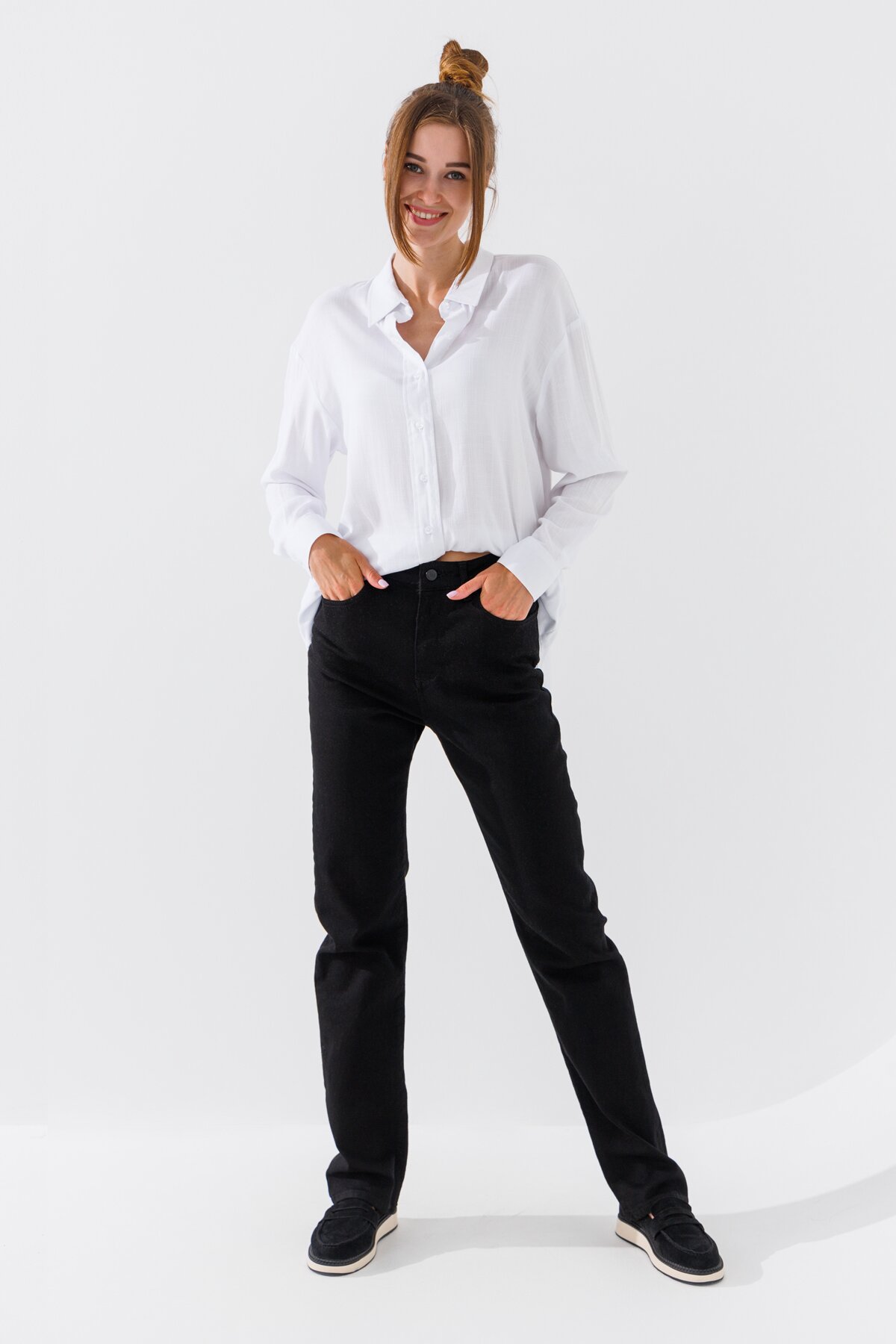 Купити Джинси жіночі Regular fit Zeo Basic 4418 36 Чорний (2000990617545D) Артикул: 2000990617545 Фото повноекранне №2