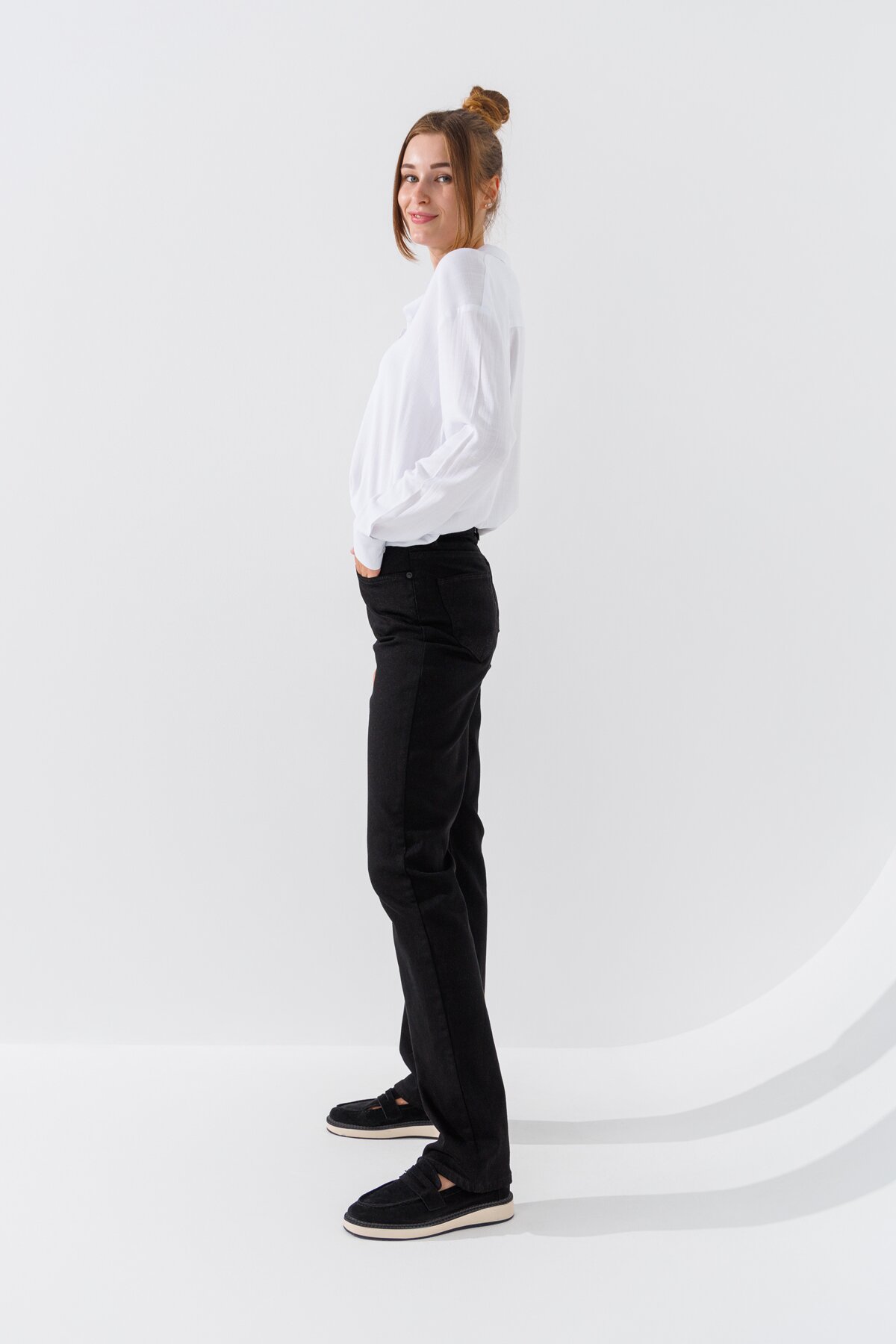 Купити Джинси жіночі Regular fit Zeo Basic 4418 36 Чорний (2000990617545D) Артикул: 2000990617545 Фото повноекранне №3