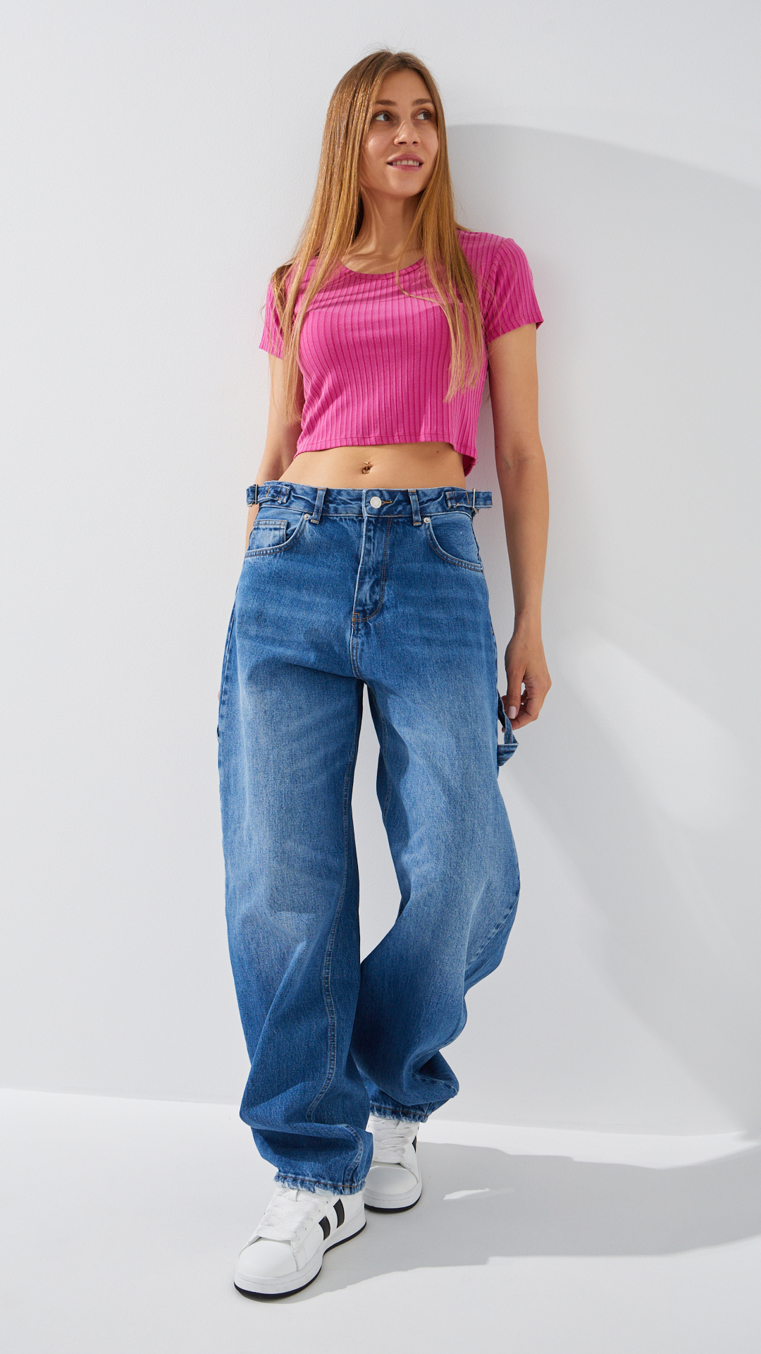 Джинси Baggy жіночі On me 4609 34 Синій  Фото №1