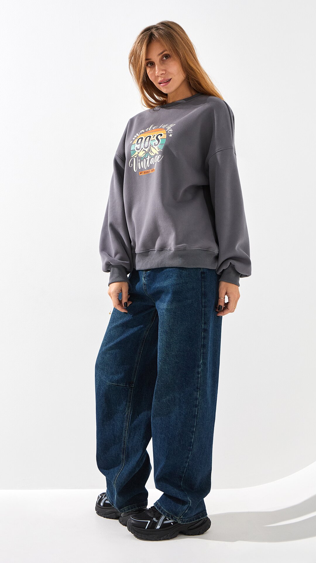 Купити Джинси Baggy жіночі Vantel 8035 32 Синій Артикул: 2000999346552 Фото повноекранне №3