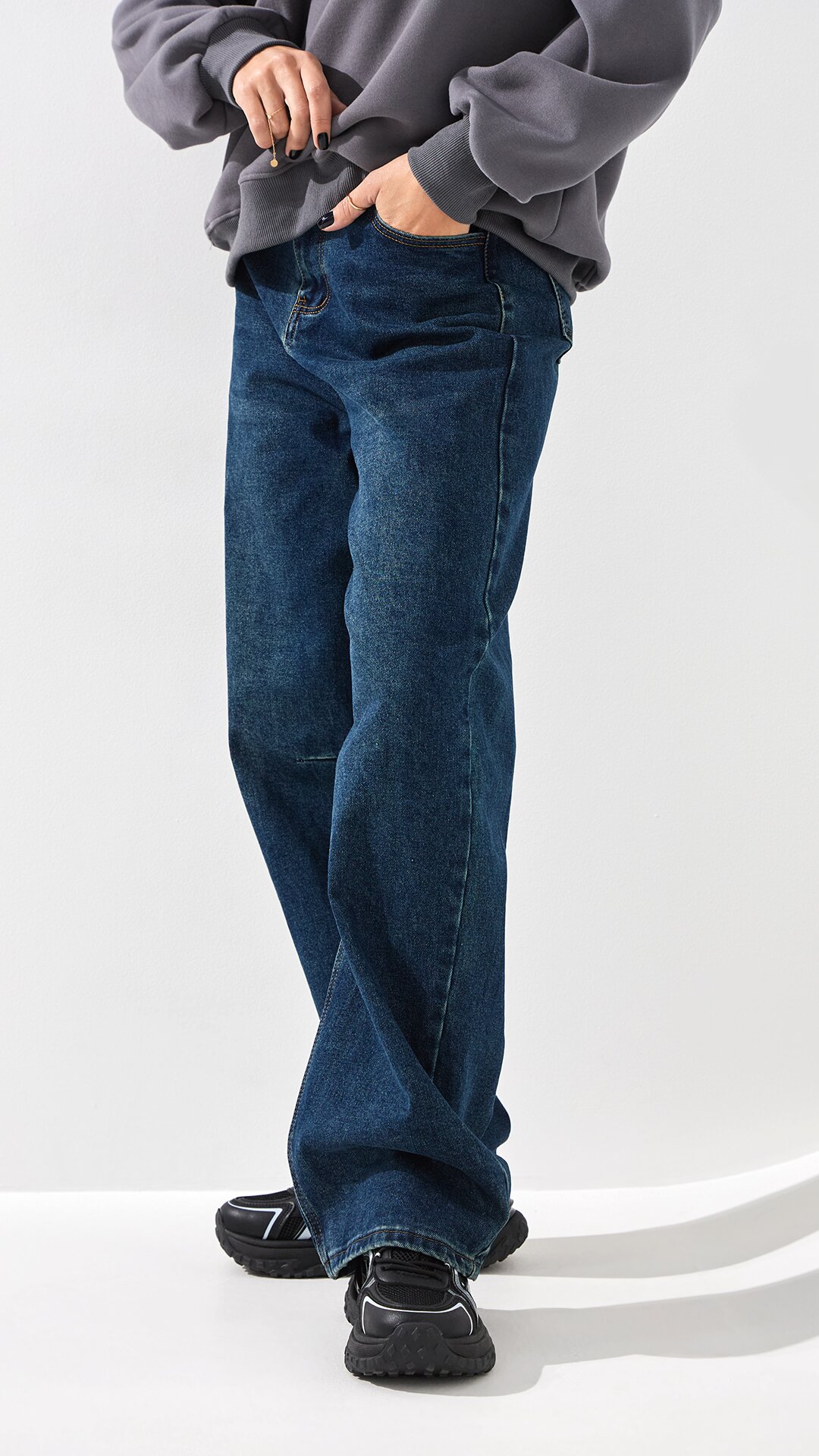 Купити Джинси Baggy жіночі Vantel 8035 32 Синій Артикул: 2000999346552 Фото повноекранне №4