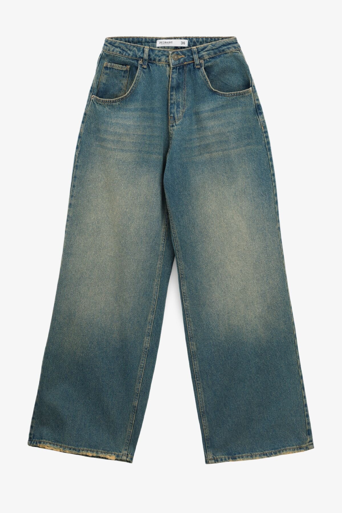 Купити Джинси Baggy жіночі Zeo Basic 4708 36 Синій Артикул: 2000990990266 Фото повноекранне №1