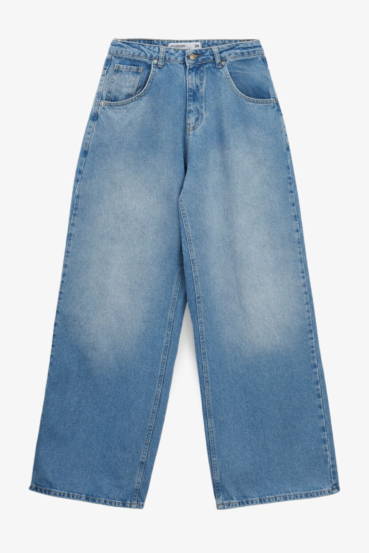 Купити Джинси Baggy жіночі Zeo Basic 4737 36 Блакитний Артикул: 2000990990310 Фото повноекранне №1